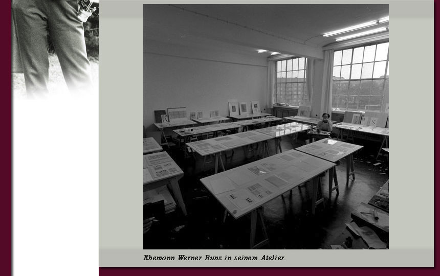 Ehemann Werner Bunz in seinem Atelier