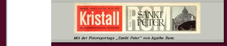 Mit der Fotoreportage „Sankt Peter“ von Agathe Bunz.